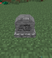A Tombstone at a deathpoint.